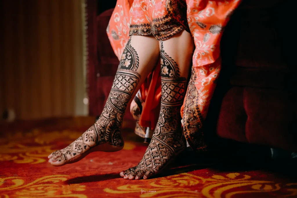 Chitvan Bridal Mehndi Feet Detail