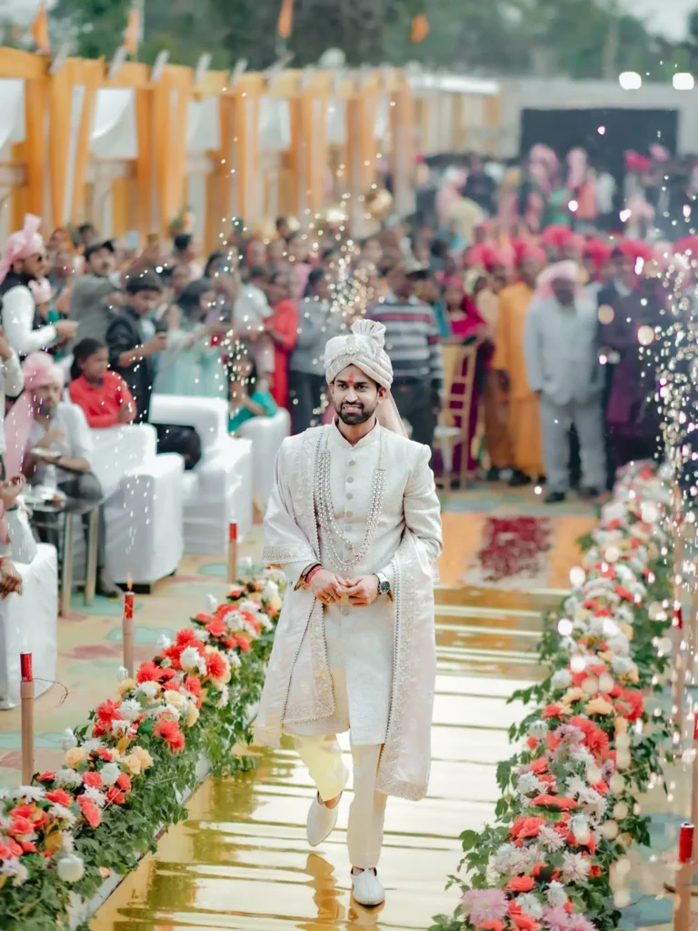 Alok Groom Walking Wedding Aisle