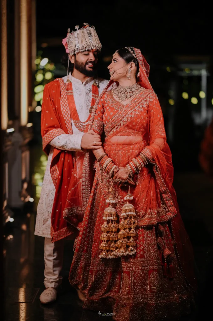 Chitvan Lovish Wedding Couple Full Portrait
