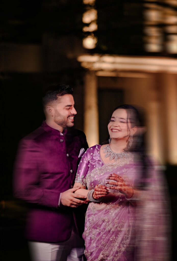 Candid Engagement Couple Motion Portrait