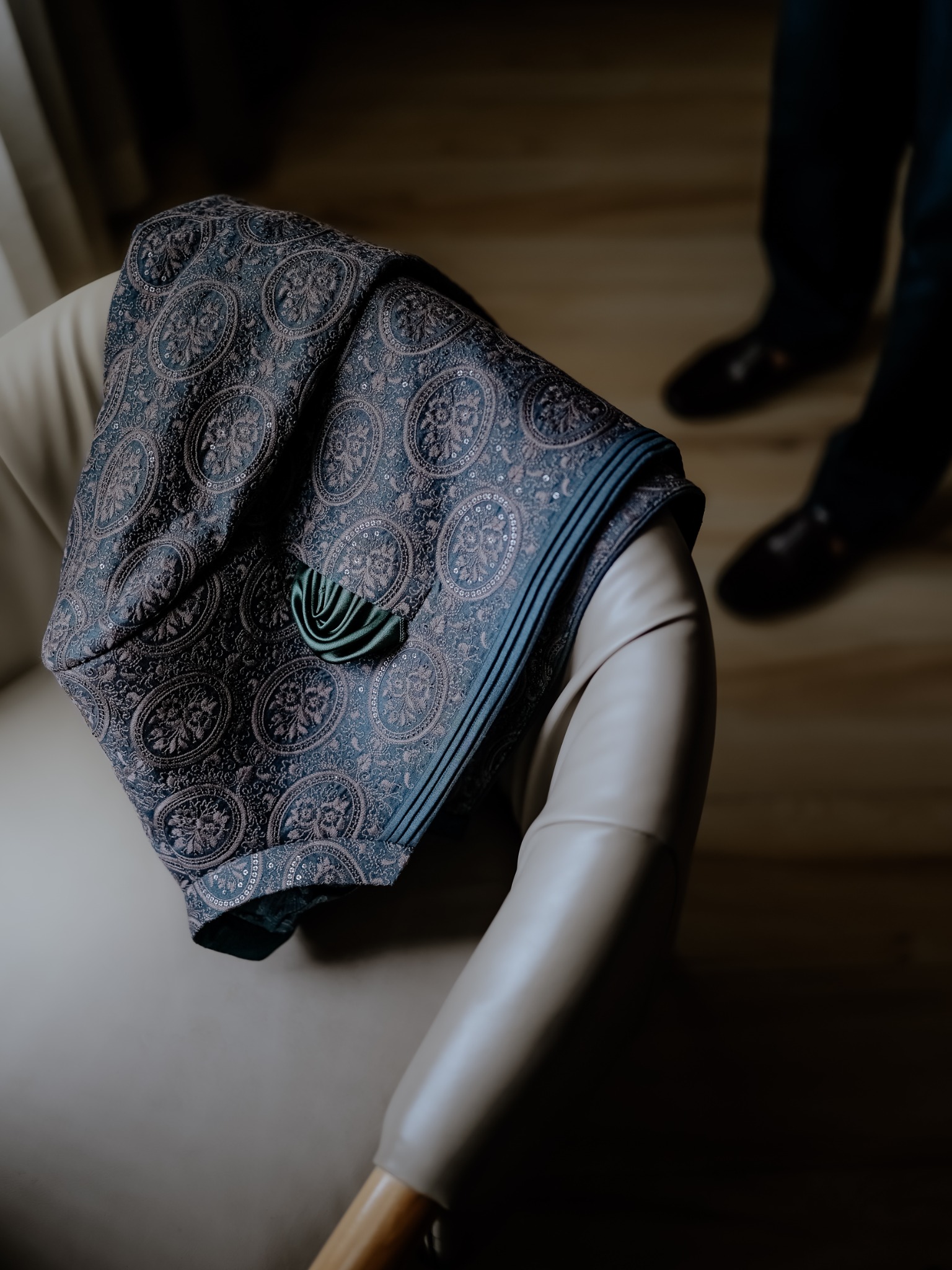 Groom Sherwani Detail Portrait