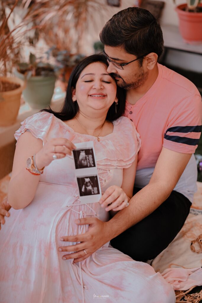 Maternity Couple Ultrasound Portrait