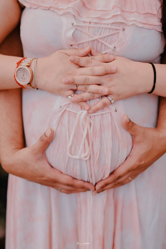 Hands Heart on Baby Bump
