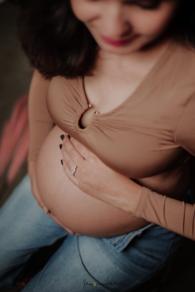 Maternity Mother Baby Bump Close-Up