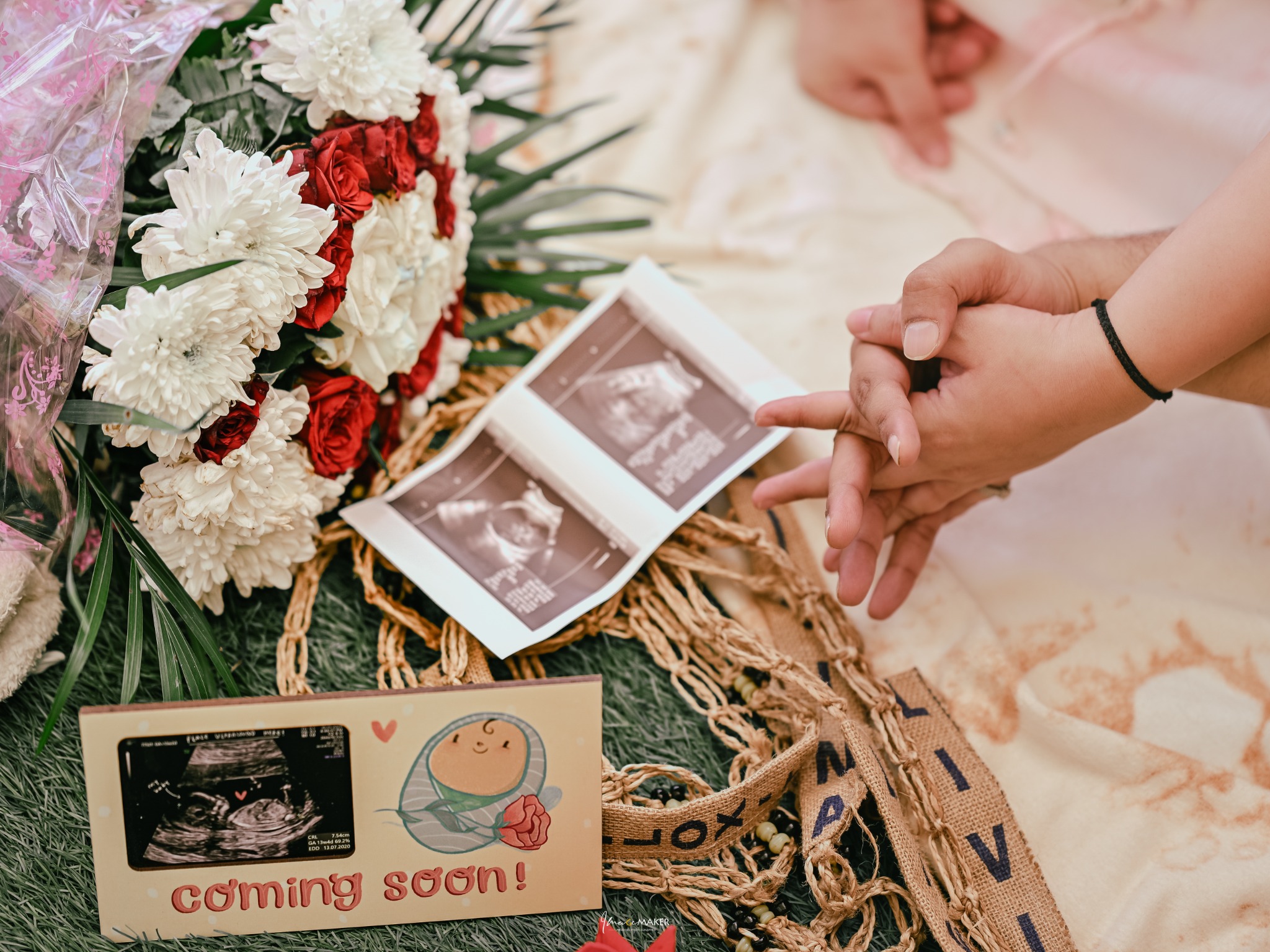 Maternity Ultrasound Coming Soon Flat Lay