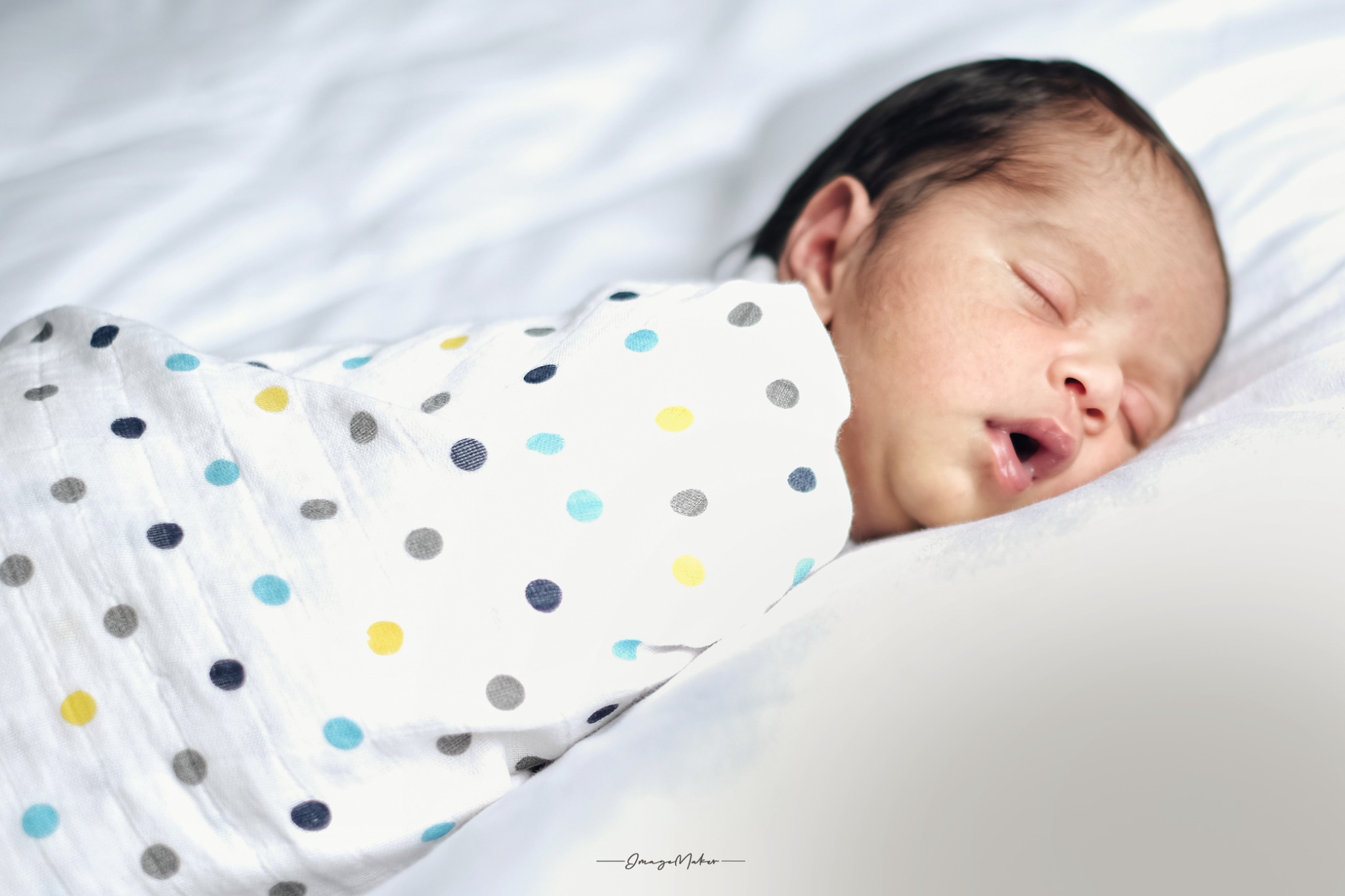 Newborn Baby Close-Up Swaddle