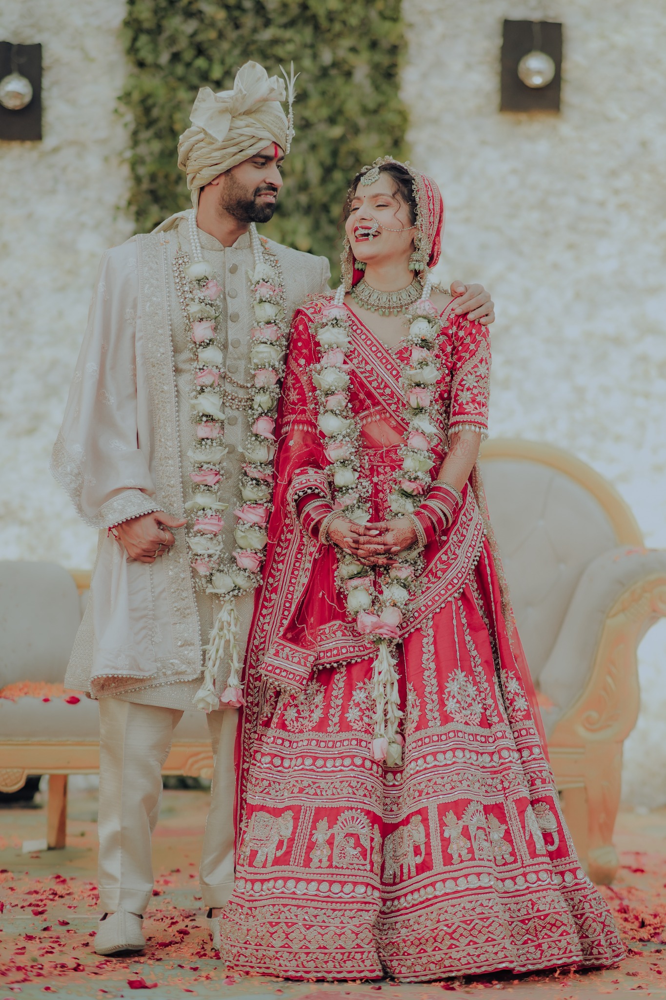 Newlywed Couple Wedding Portrait