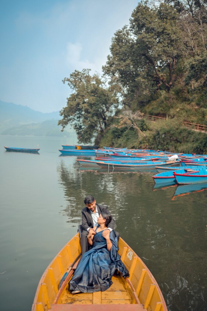 Pre-Wedding Bride Boat Portrait