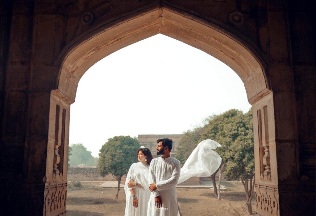 Pre-Wedding Couple Heritage Arch Portrait