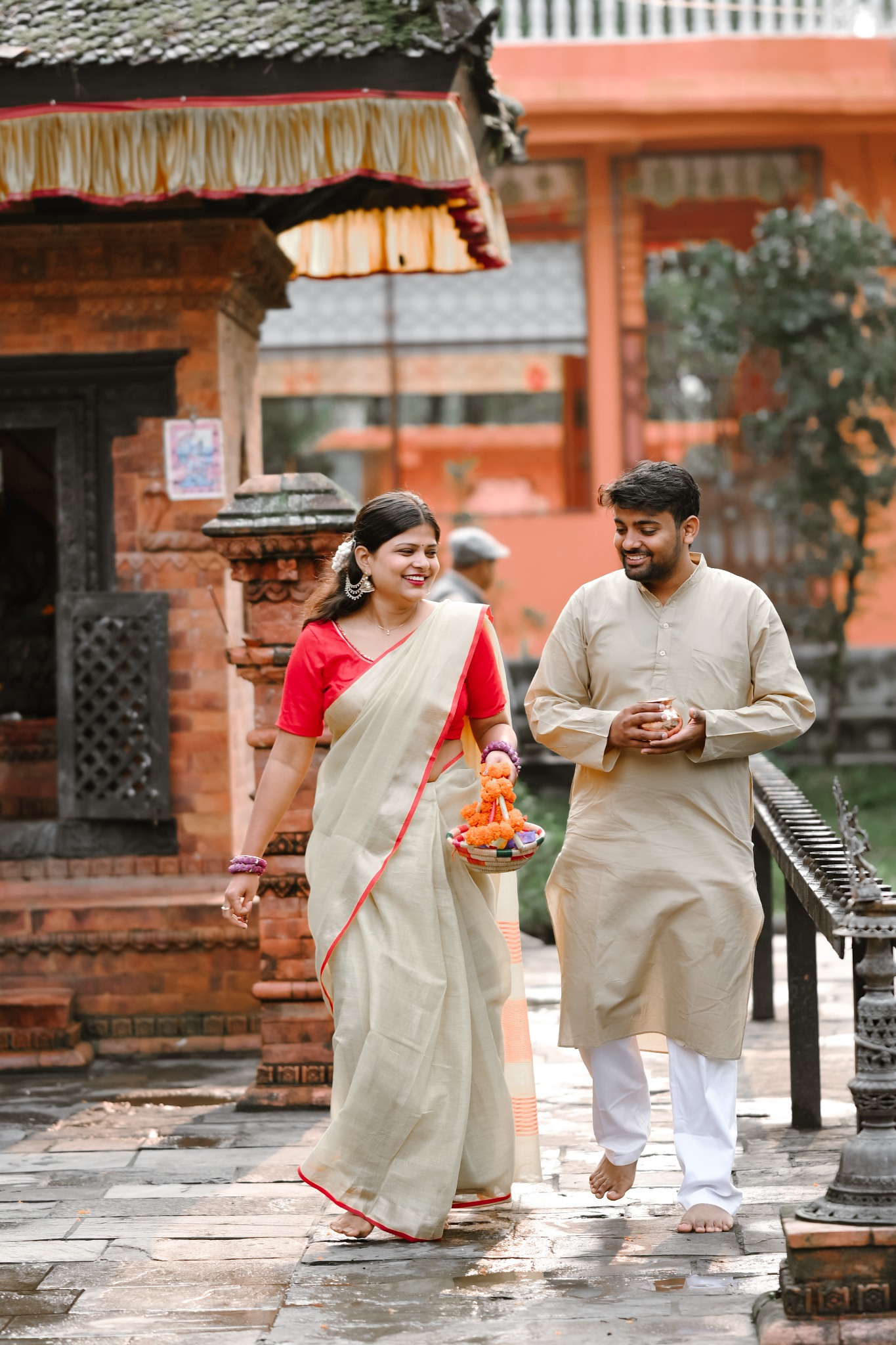 Pre-Wedding Couple Temple Walk