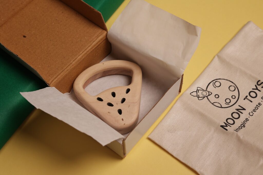 Wooden Baby Teether Gift Box Product Photography