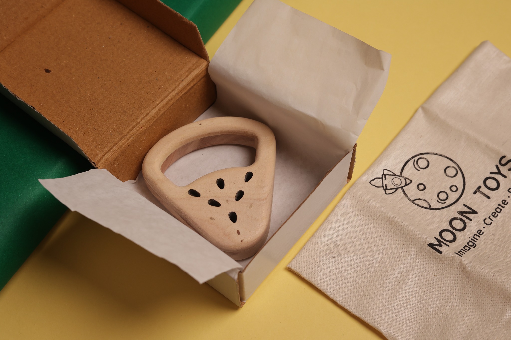 Wooden Baby Teether Gift Box Product Photography